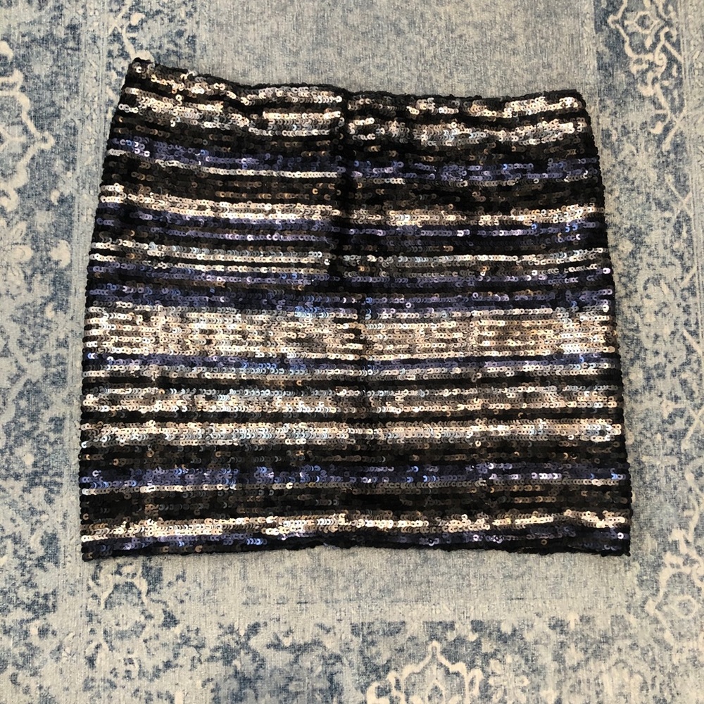 Aqua Sequin Miniskirt